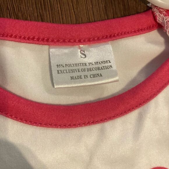 Girl's Toddler St. Patrick's day outfit, Clover Ruffled Shirt & Denim Leggings - Picture 6 of 6